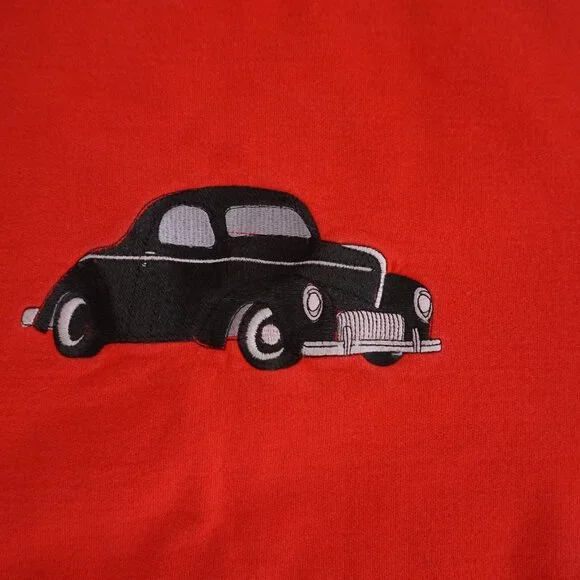 Vintage Non Fiction Red Car Graphic Crewneck Sweatshirt Top Soft Classic L - Picture 8 of 9